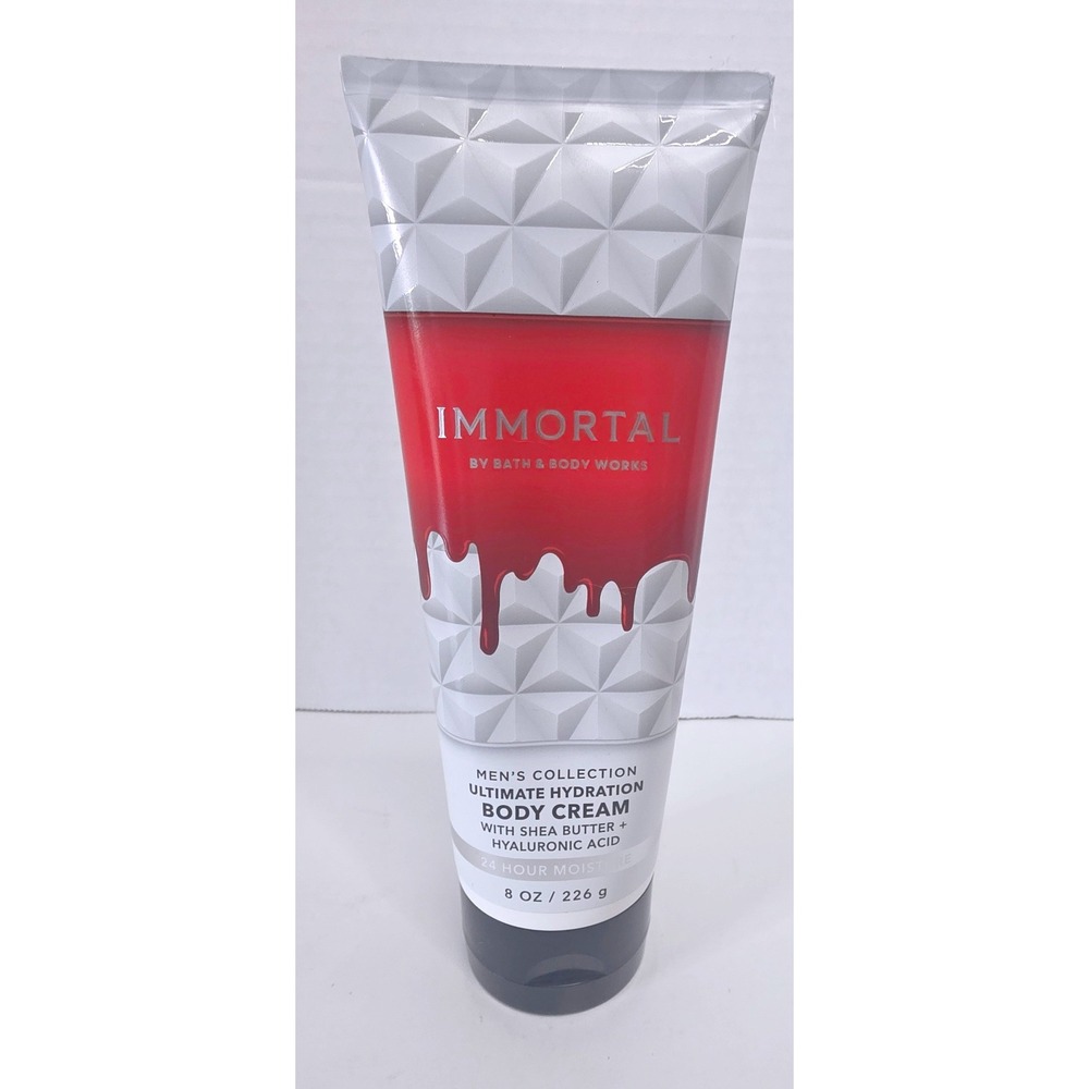 Bath & Body Works Immortal Men's Ultimate Hydration Body Cream 8 oz Black Plum